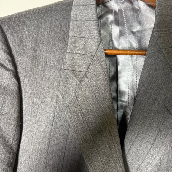 Bartolini 100% Wool Sportscoat, Blazer Gray Pinstripe Fully Lined Size 44S - Picture 8 of 10